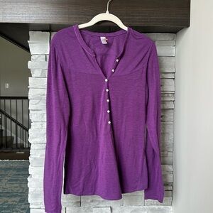 Vintage Lucy long sleeve purple Henley shirt